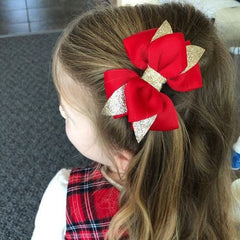 Rowagy red wedding-style hair clips for teen girls, secure metal clip for easy styling.