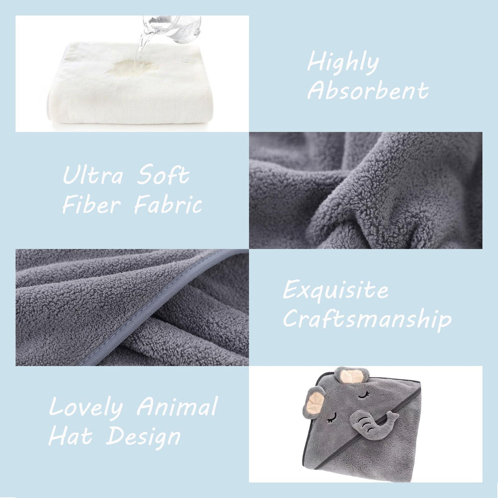 ROXANEPIG 31x31 inch towel size ideal from newborn to 5 years