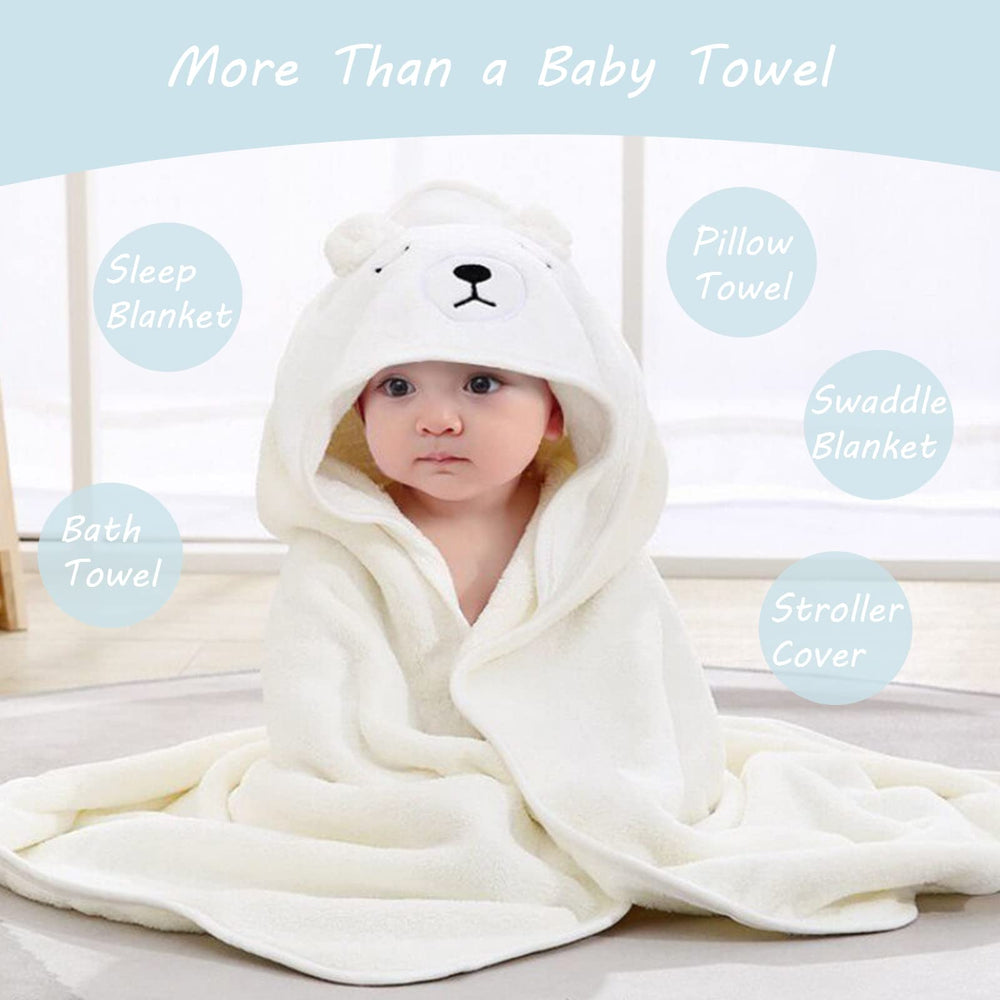 ROXANEPIG bear hooded towel face detail keeps baby warm after bath