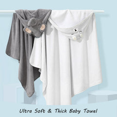 ROXANEPIG hooded towel animal face design keeps baby cozy