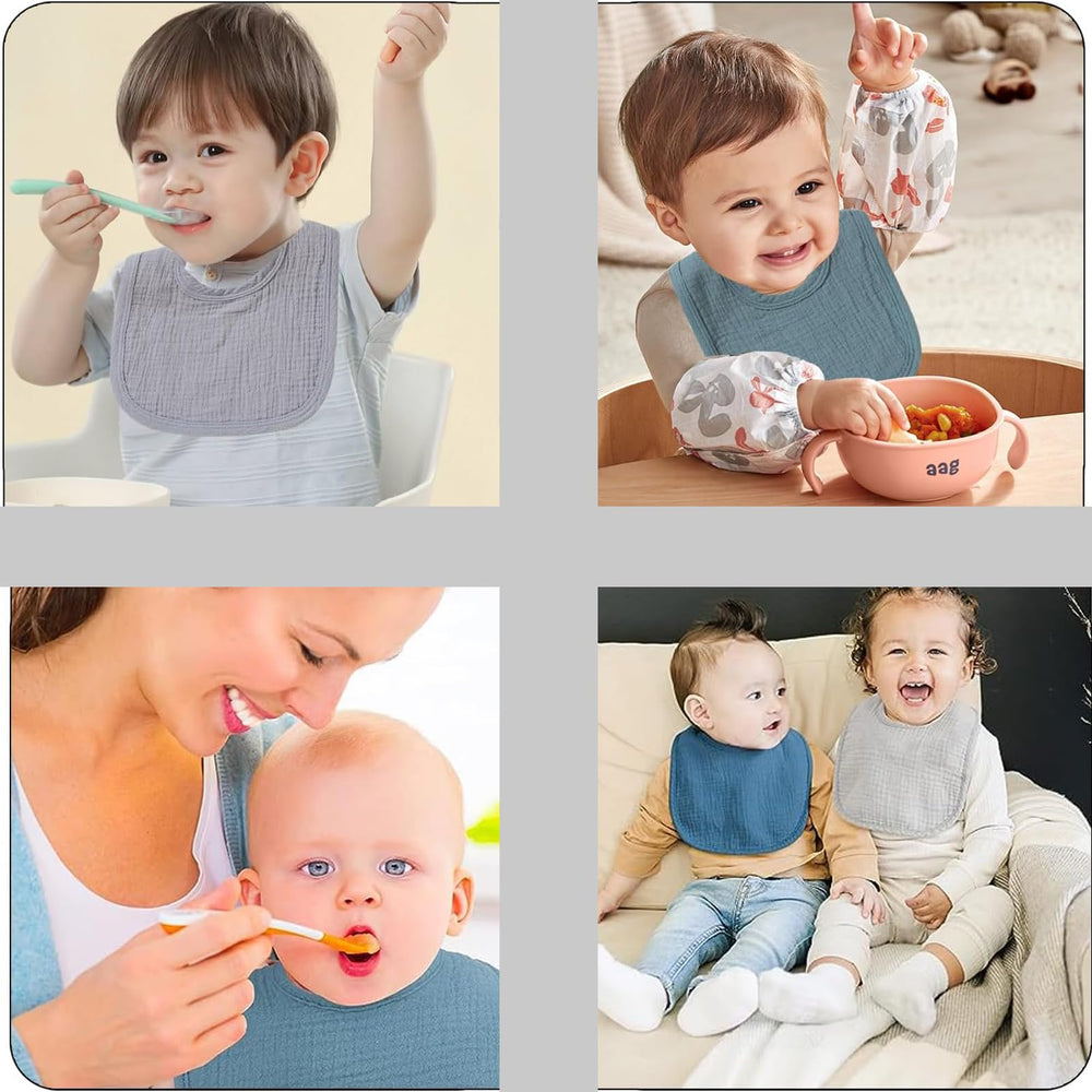 ROXANEPIG muslin baby bib care-ready packaging promotes gifting