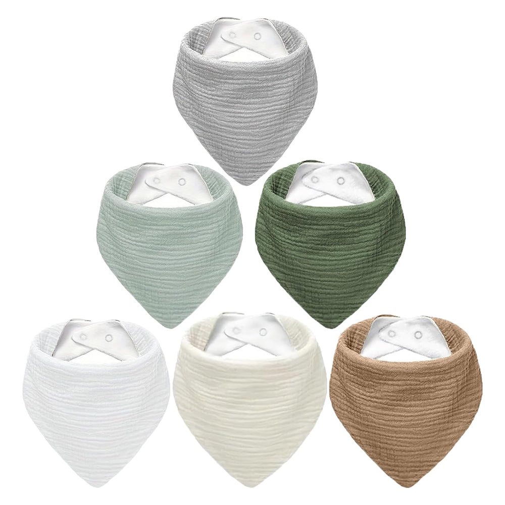 roxanepig muslin baby bib front view with soft fabric for comfortable drool absorption
