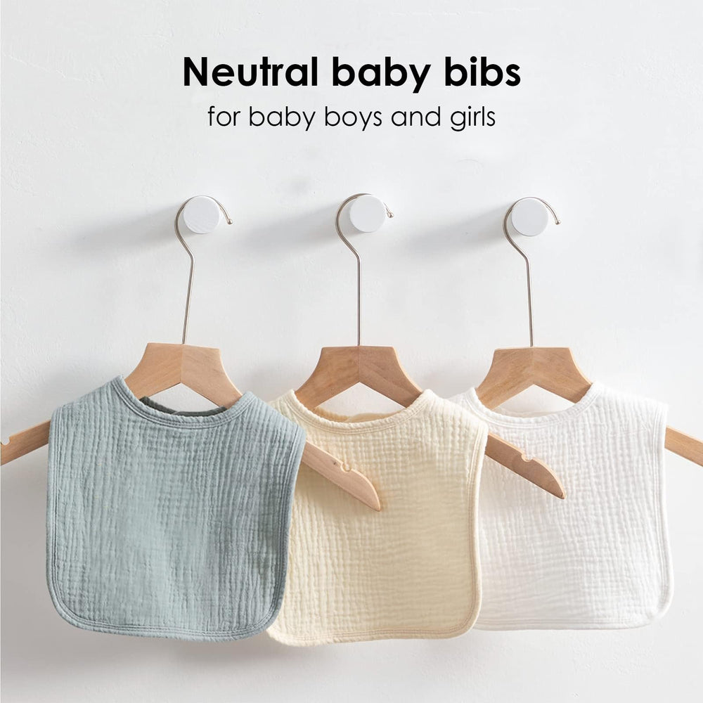 ROXANEPIG muslin bib set of 6 unisex colors matches outfits.