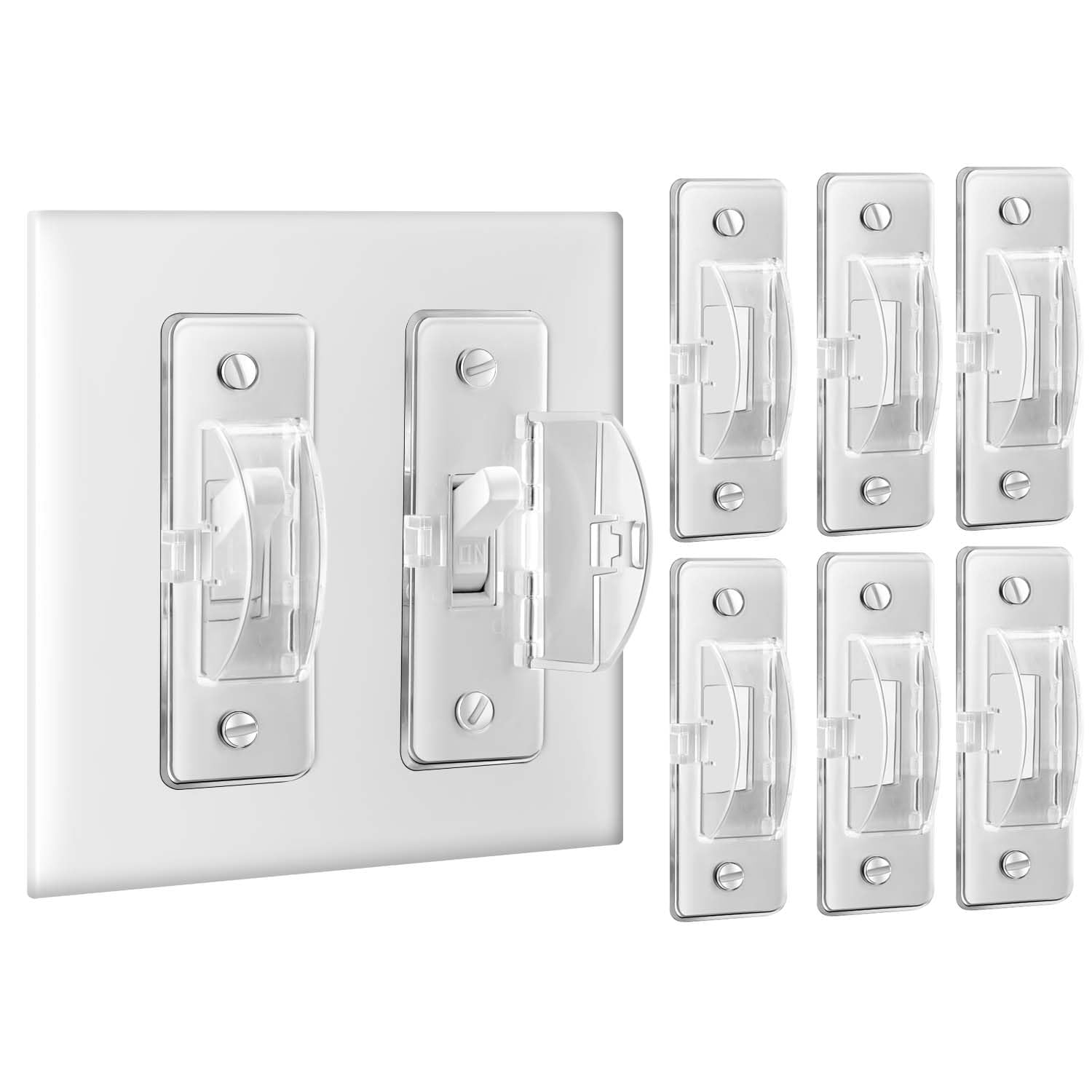 Roxiuc clear switch guard six-pack with screws for installation