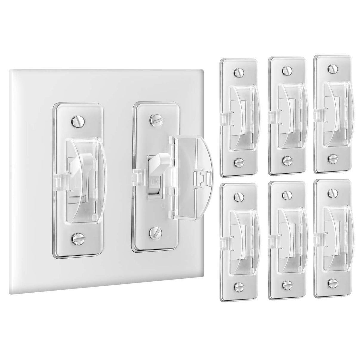 Roxiuc clear switch guard six-pack with screws for installation