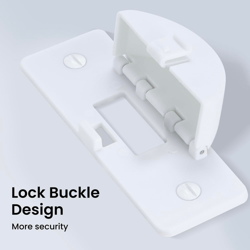 Roxiuc double-buckle design fits standard wall plates for reliable protection.