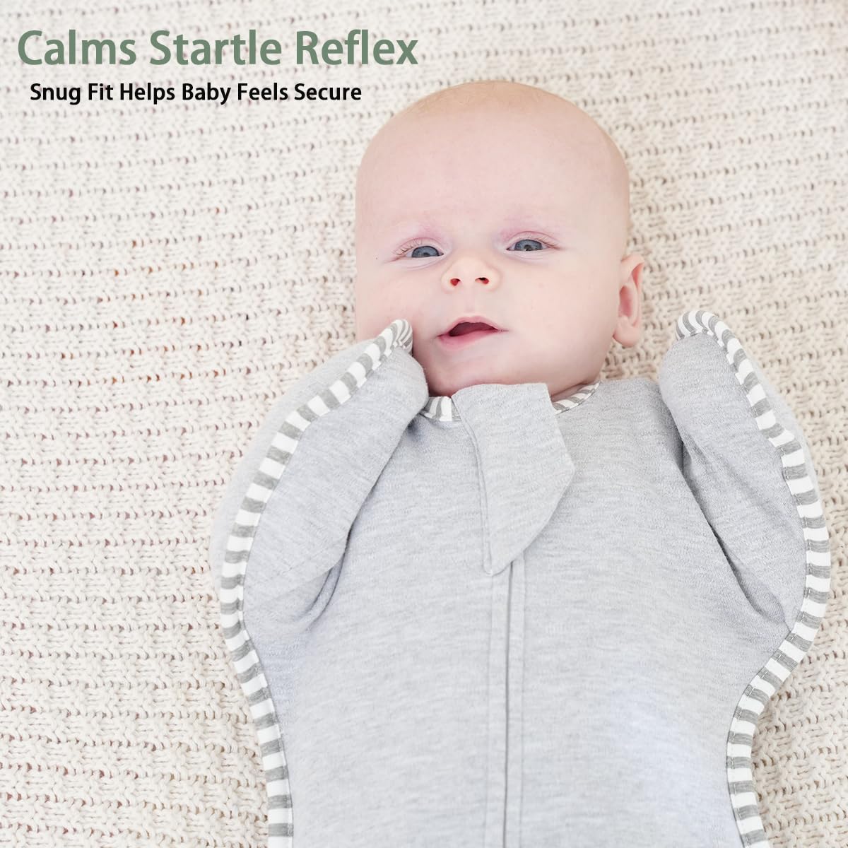 Roksuma 6-9 month cotton sleep sack demonstrating soft, breathable fabric