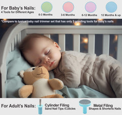 Royal Angels 6 in 1 attachments showing soft sandpaper for babies.