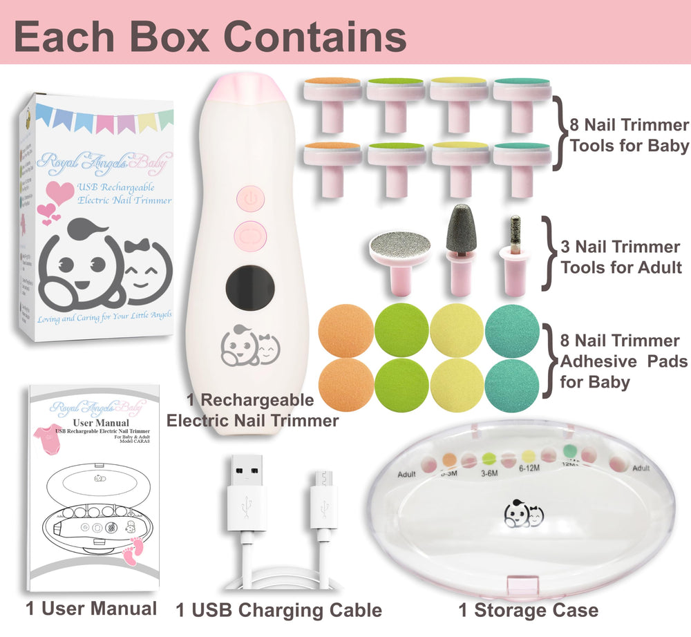 Royal Angels baby sanding heads provide gentle shaping for tiny nails