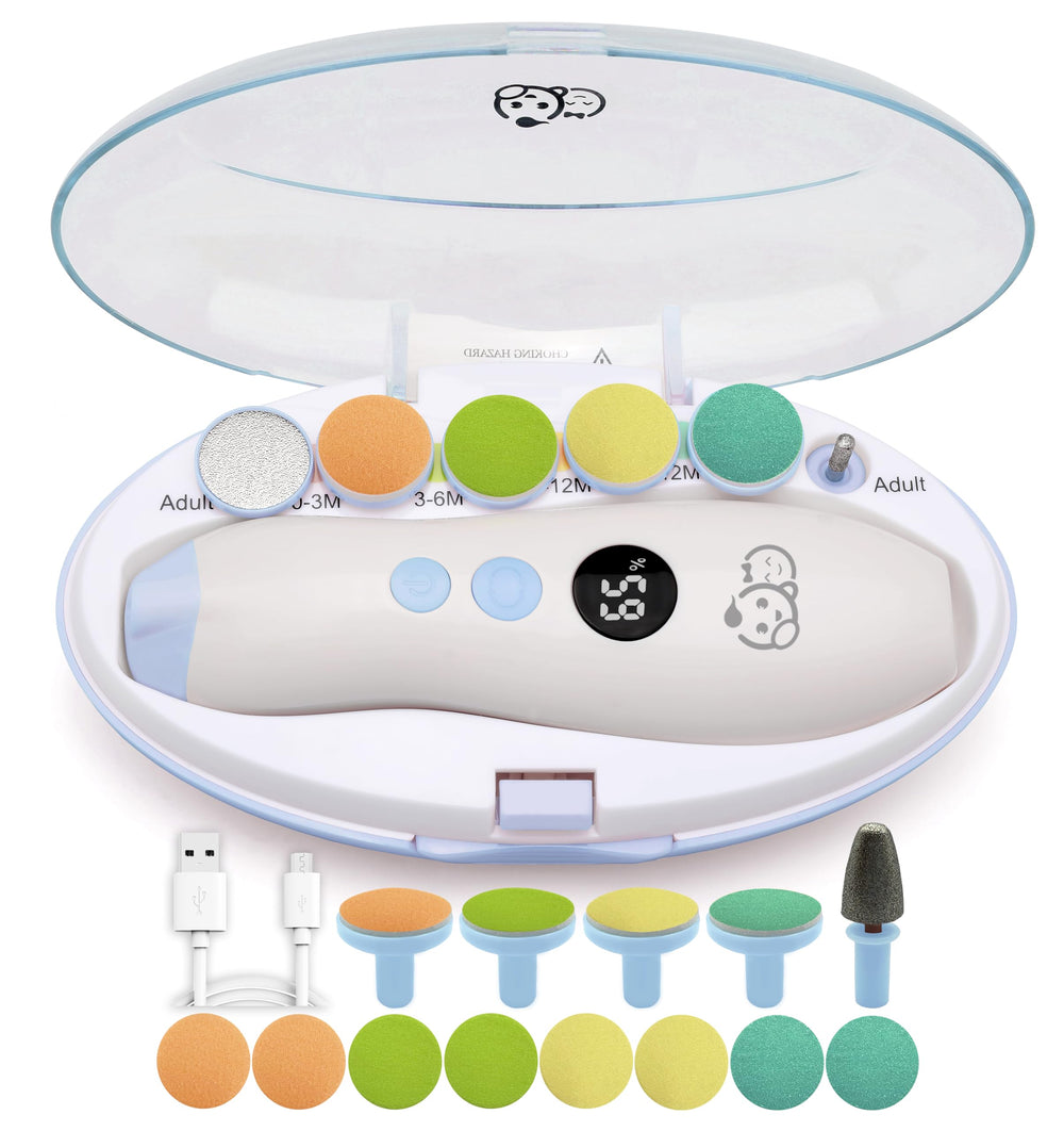 Royal Angels 22-in-1 rechargeable baby nail trimmer with all-in-one design for gentle nails.