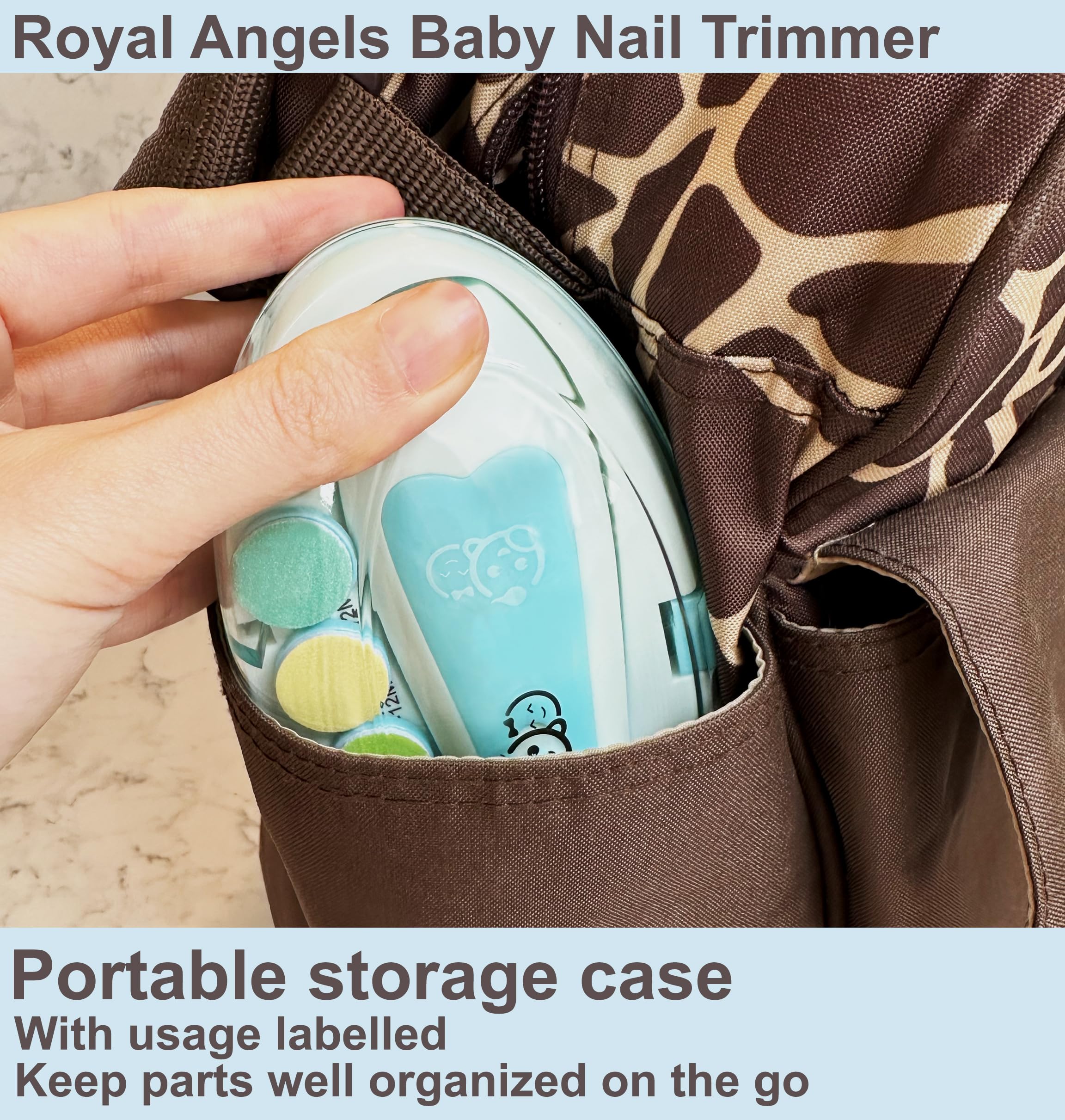Royal Angels touch-stop safety reduces accidental nicks during filing.