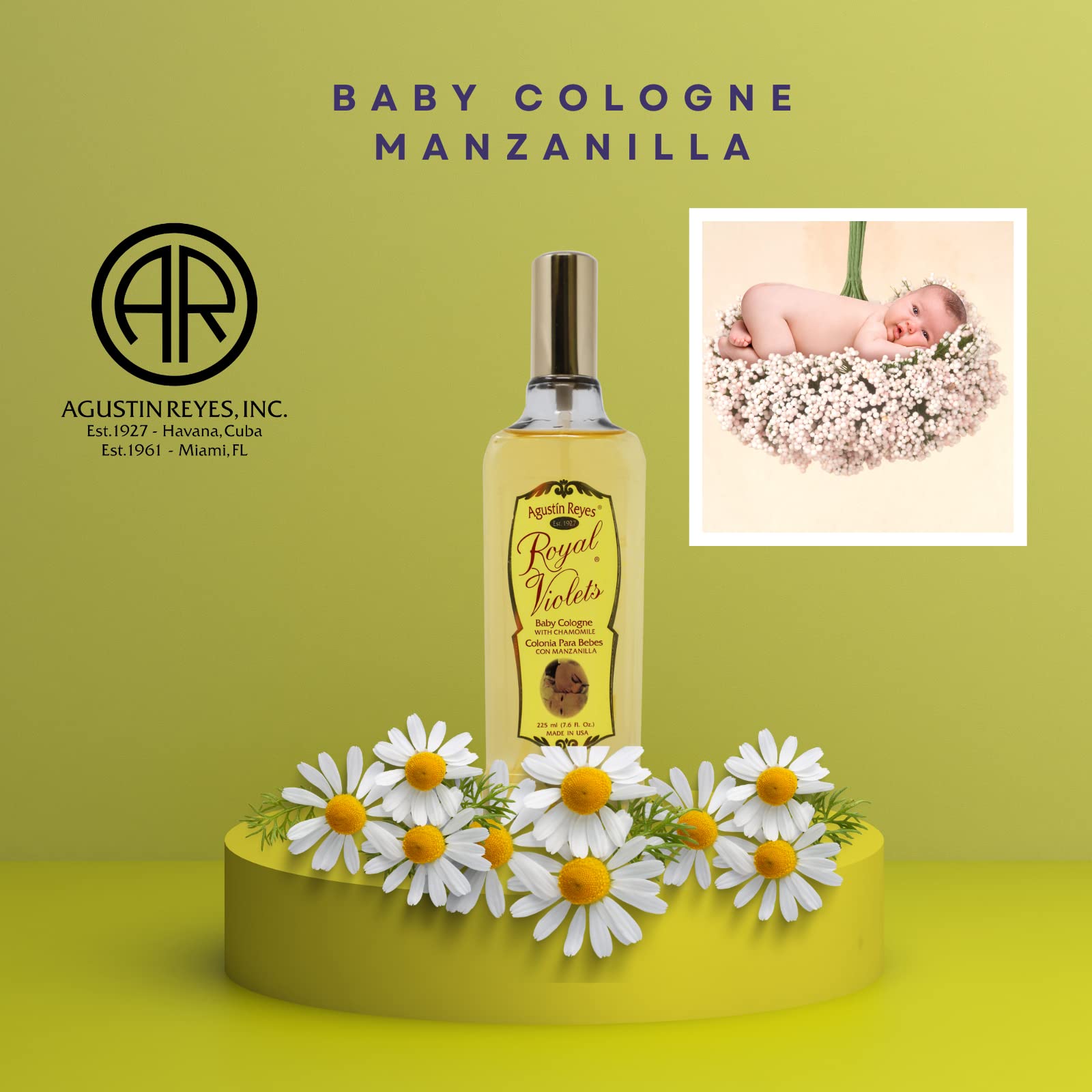 Royal Violets Baby Cologne applied to skin for a calm, gentle aroma