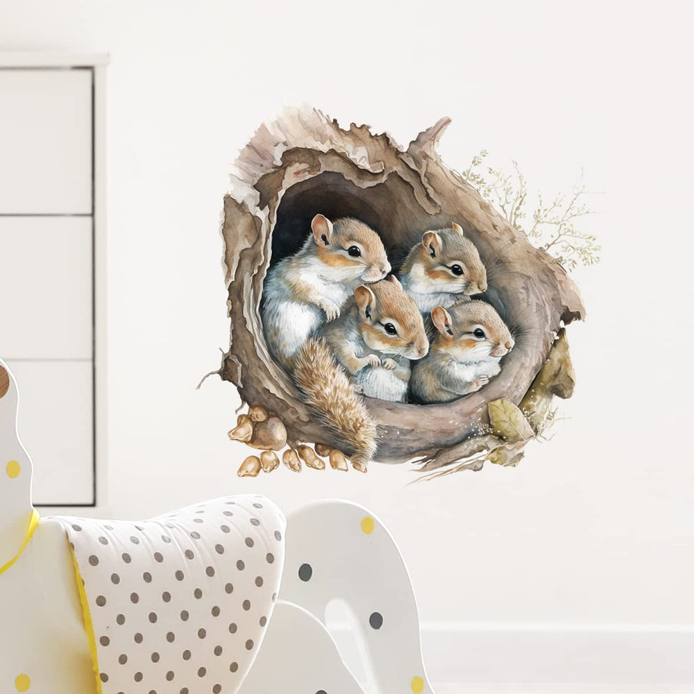 RoyoLam squirrel wall sticker brightens living rooms and play areas