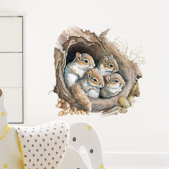 RoyoLam squirrel wall sticker brightens living rooms and play areas