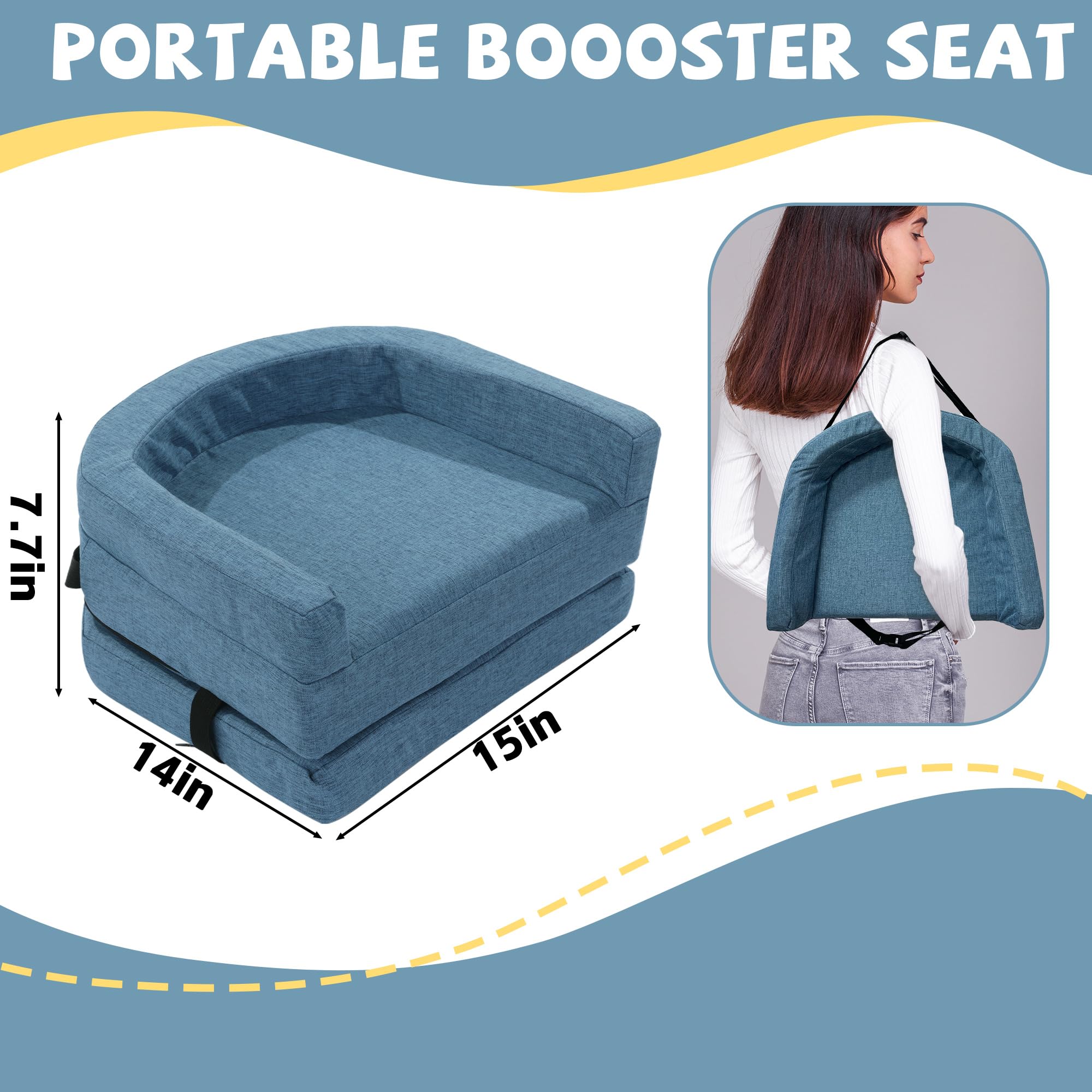 ROYALAY booster anti-slip bottom keeps seat steady on chairs