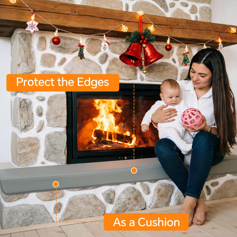 ROYALAY durable foam cushion adds gentle support on the fireplace edge.