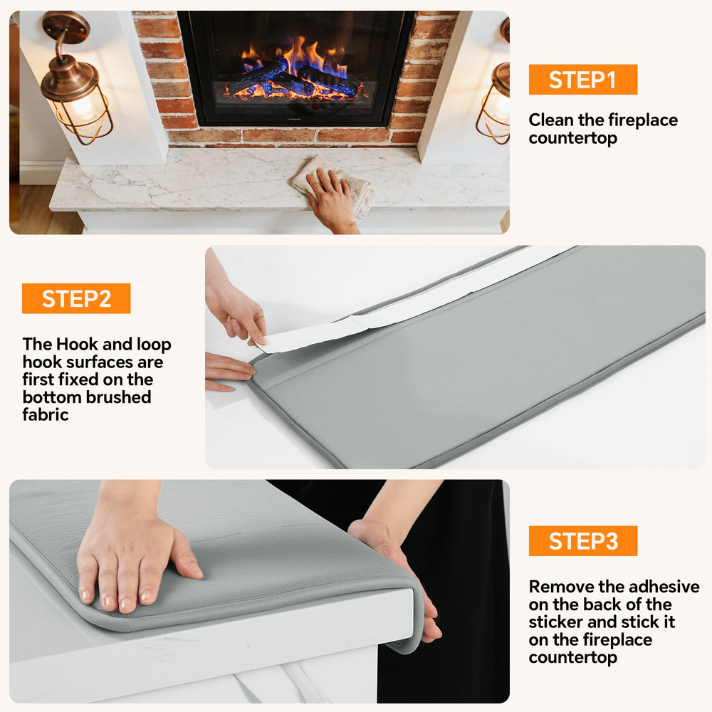 ROYALAY edge protection pad along fireplace corner for safe spaces.