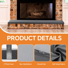 ROYALAY cushion shows anti-slip backing to stay securely in place.