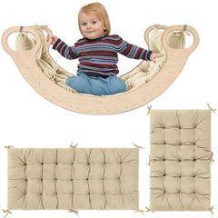 ROYALAY premium climbing arch cushion on apricot mat provides soft padding for safe arch play.