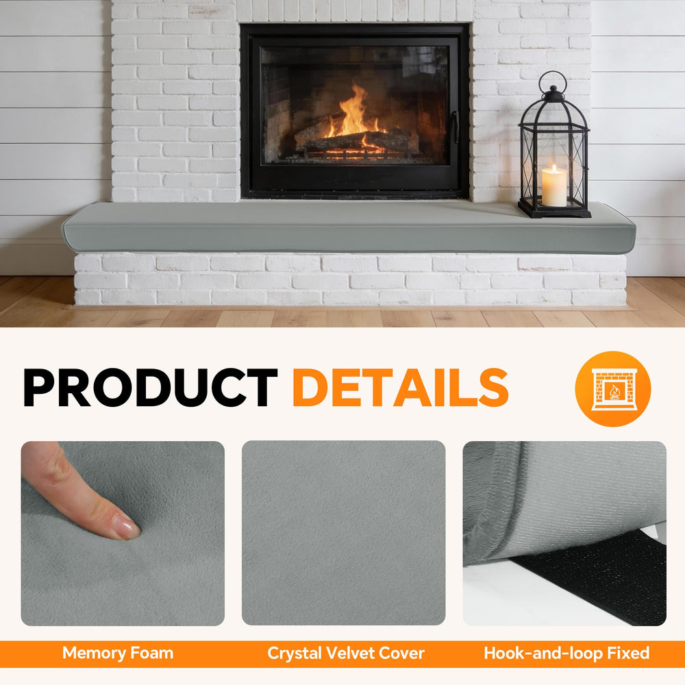 ROYALAY velvet fireplace mat demonstrating easy installation and fit.