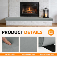 ROYALAY velvet fireplace mat demonstrating easy installation and fit.