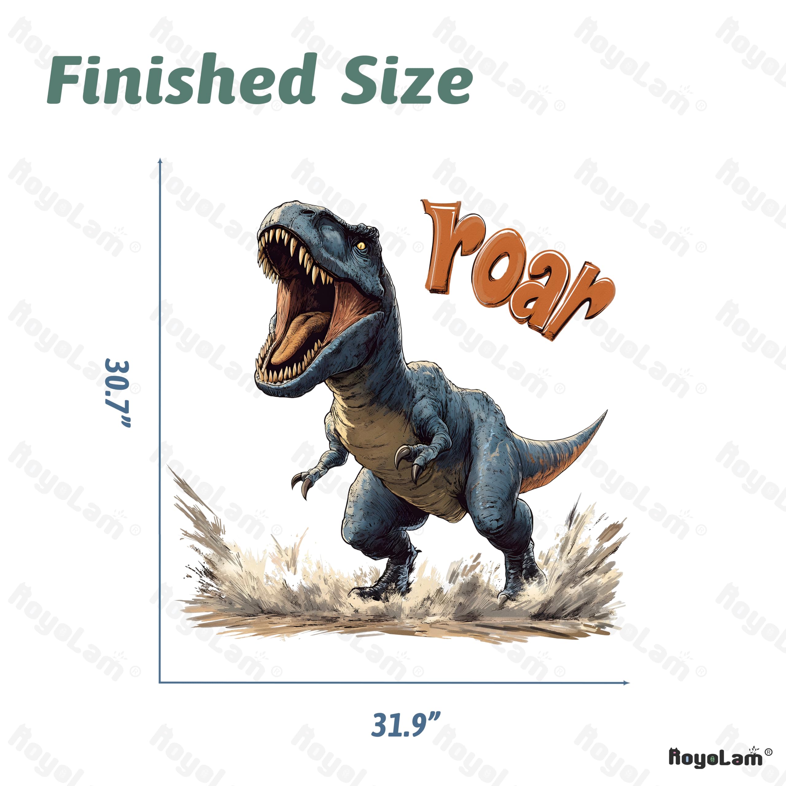 RoyoLam classroom dinosaur decor invites imagination on clean surfaces.
