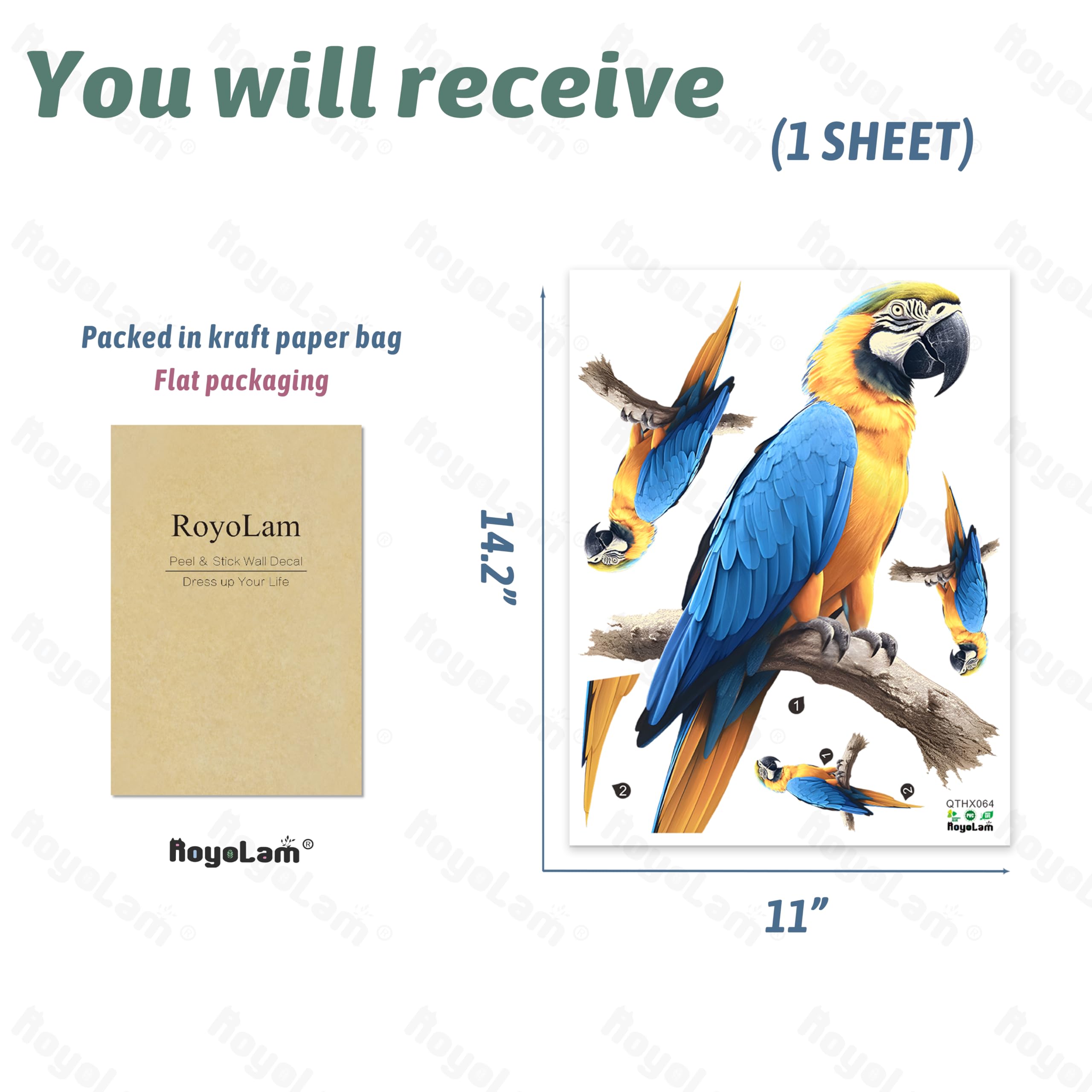 RoyoLam kid bedroom decal brings cheerful tropical charm to walls and imagination.