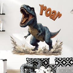 RoyoLam Tyrannosaurus Rex wall sticker adds bold focal point to a kid's room.