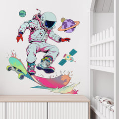 RoyoLam astronaut-with-planet decal brightens classrooms and play areas.