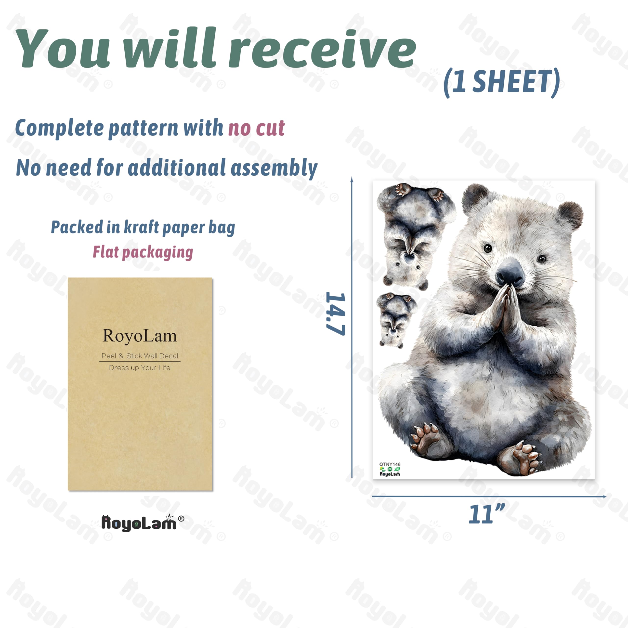 RoyoLam Australian animal wall decal adds color to a classroom