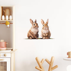 RoyoLam bunnies wall art adds playful charm to kid rooms.