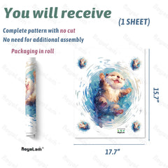 RoyoLam cartoon otter decal with bright colors for the playroom.