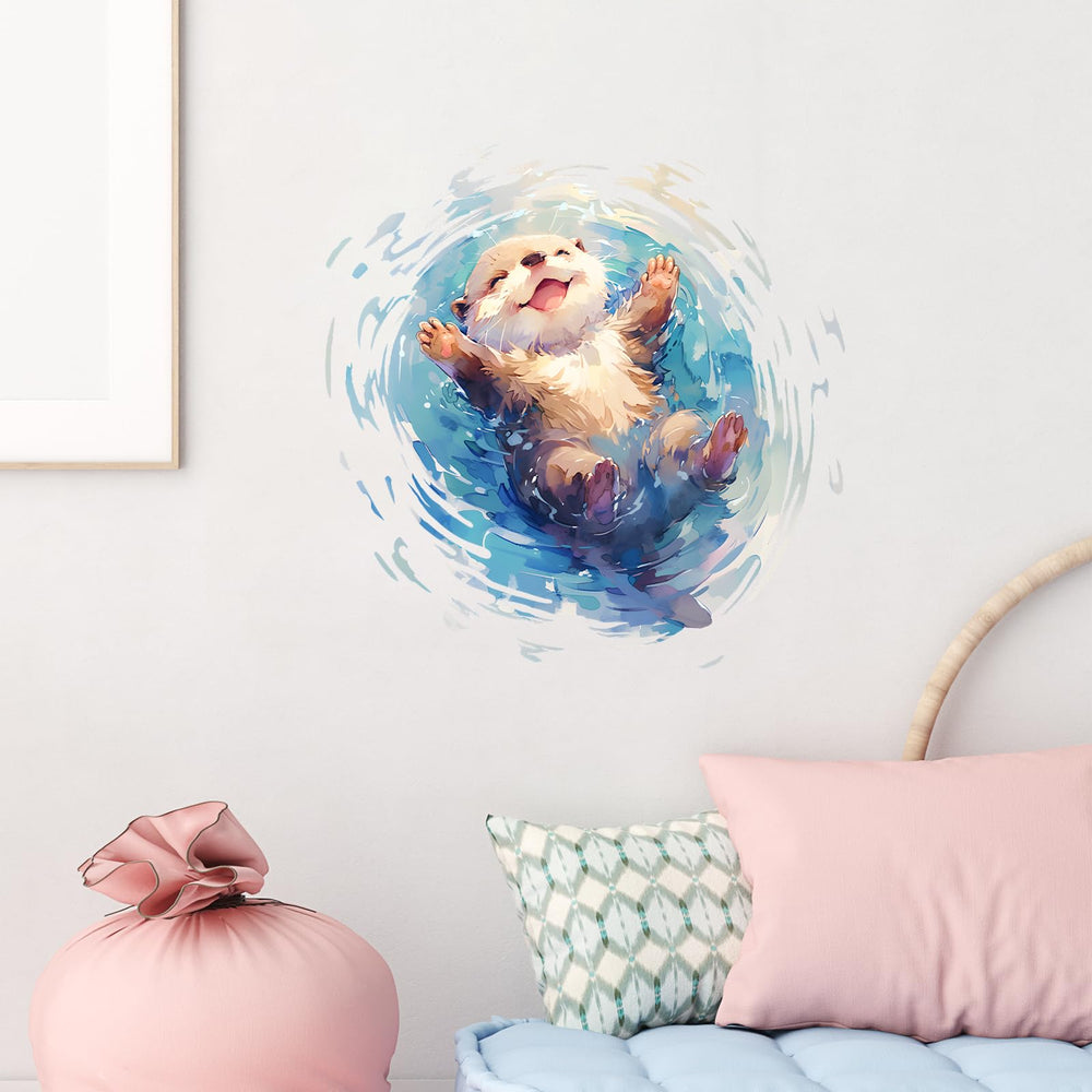 RoyoLam peel-and-stick otter decal for easy wall upgrades.