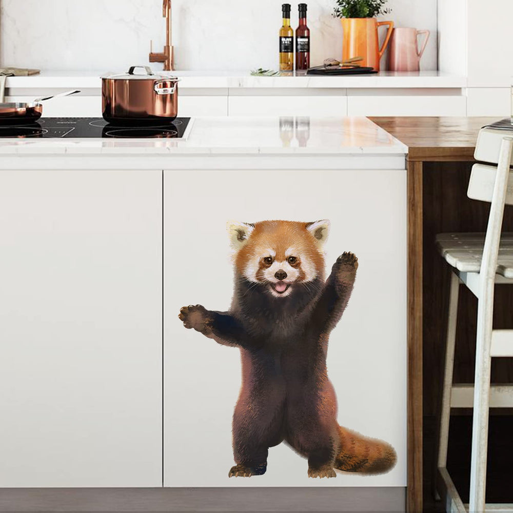 RoyoLam panda decal close-up with bright colors for nursery.
