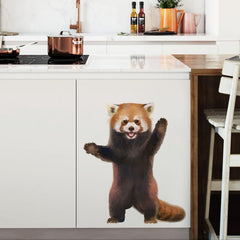 RoyoLam panda decal close-up with bright colors for nursery.