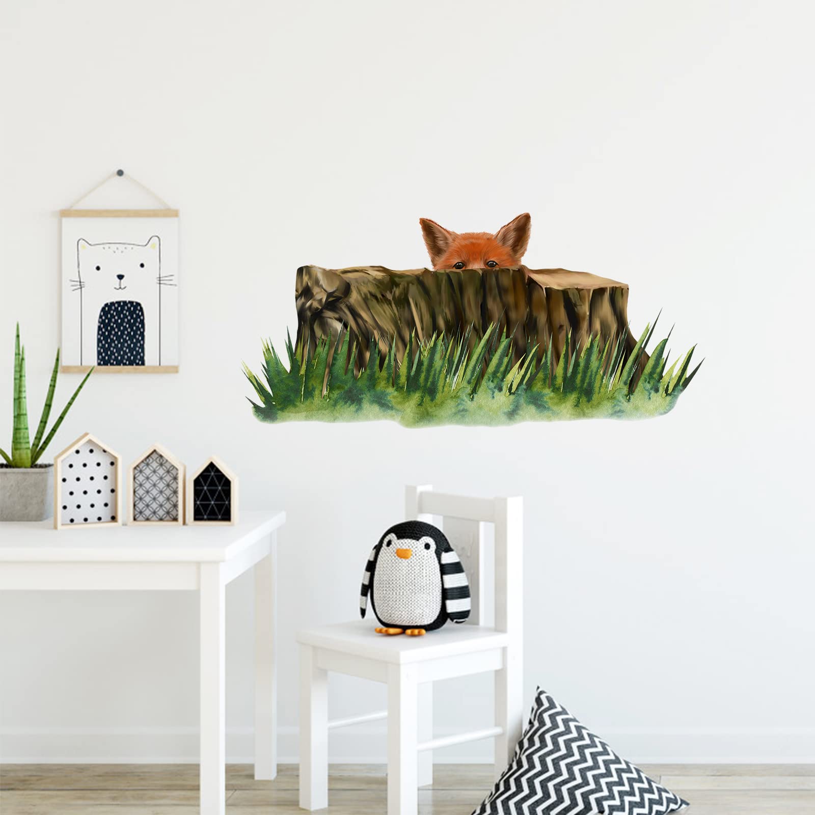 RoyoLam fox nursery wall decal enhances learning space with color