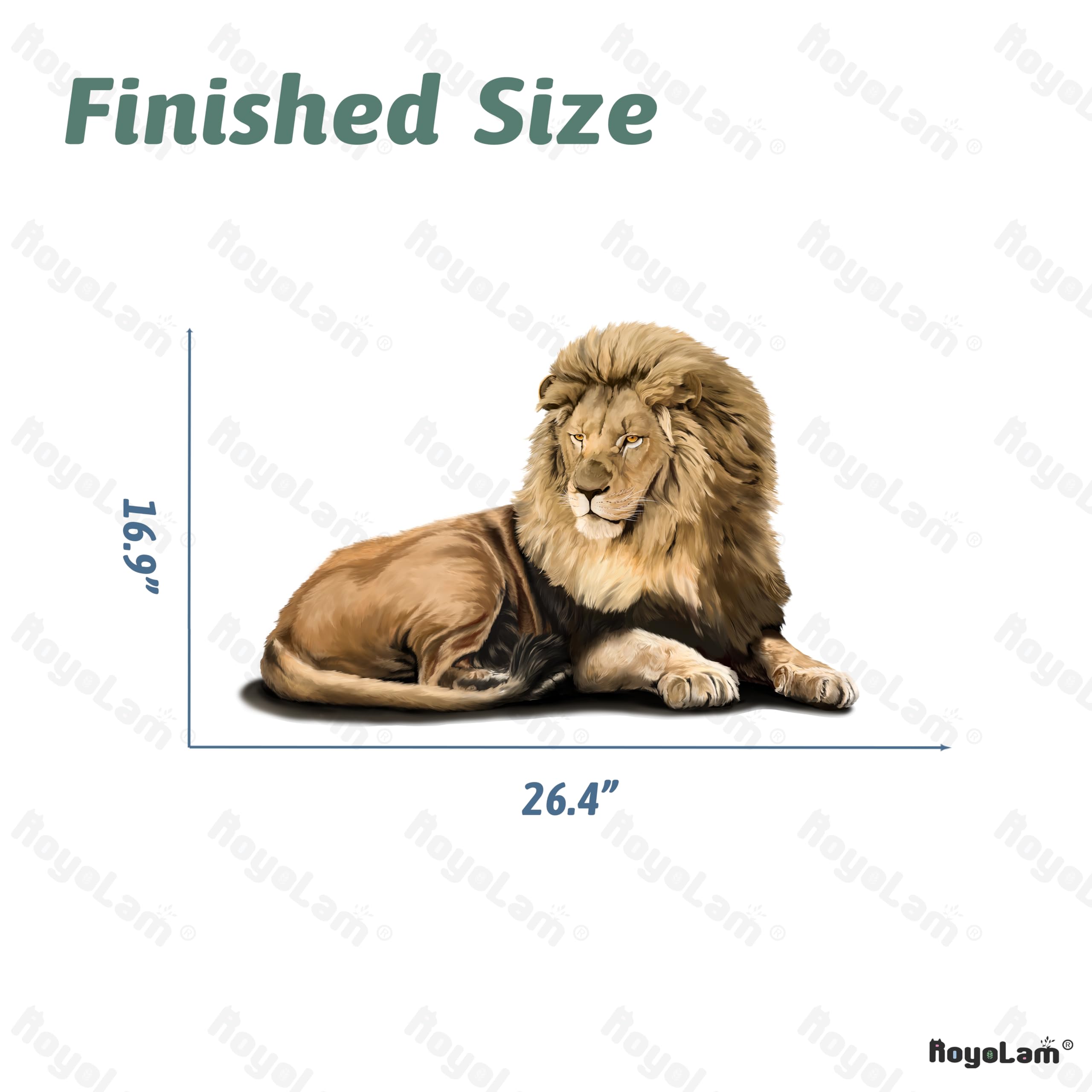 RoyoLam decorative lion decal for play areas, repositionable