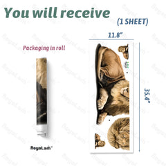 RoyoLam lion wall art for baby room, bright and kid-friendly