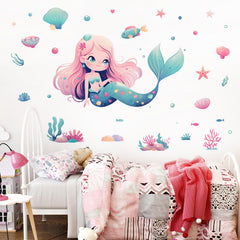 RoyoLam mermaid cartoon design enhances nursery or playroom themes