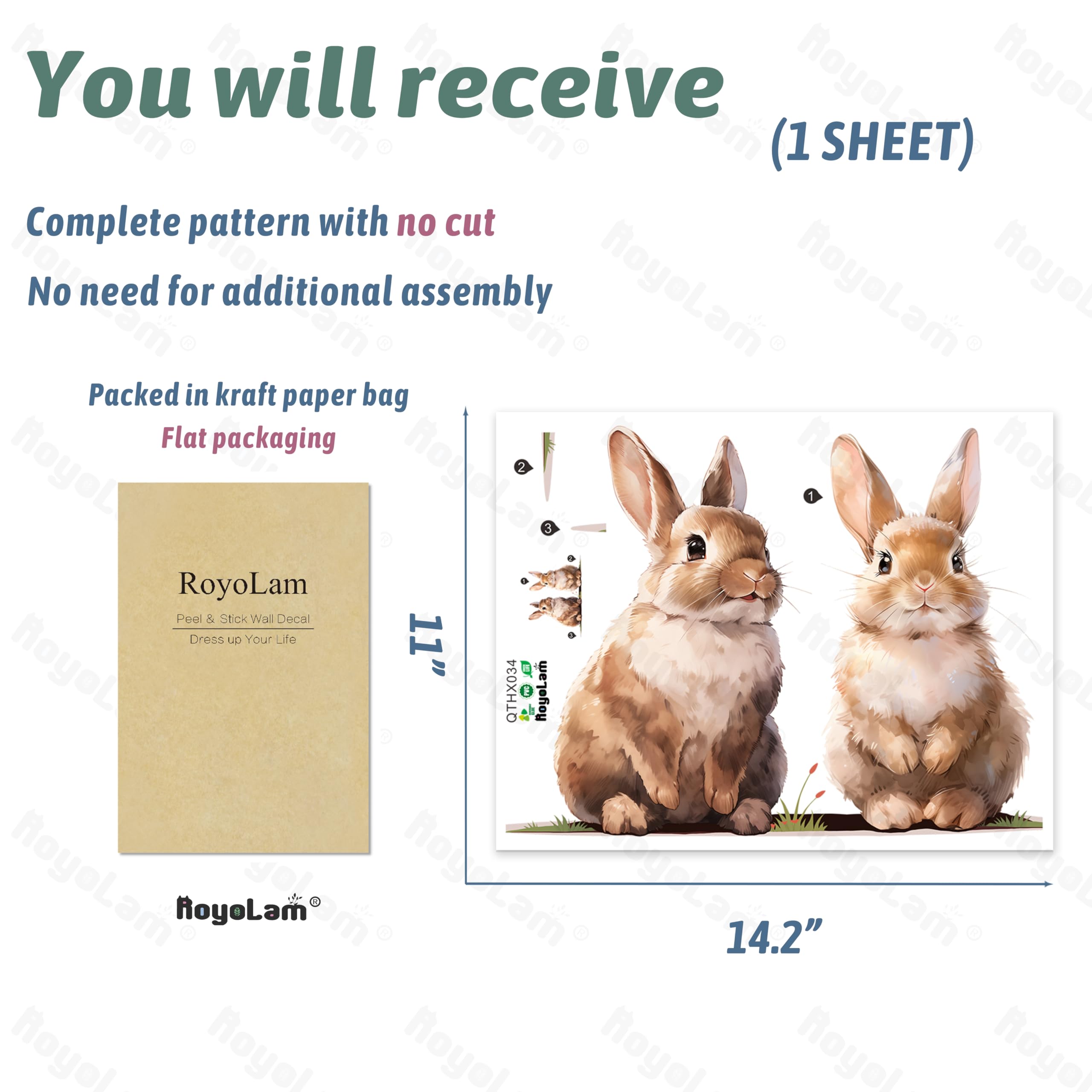 RoyoLam removable peel-and-stick wall sticker offers flexible decorating.
