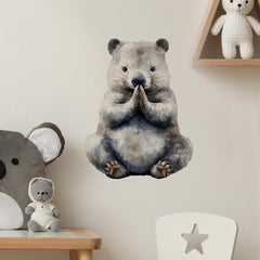 RoyoLam wombat wall sticker with easy peel-and-stick setup