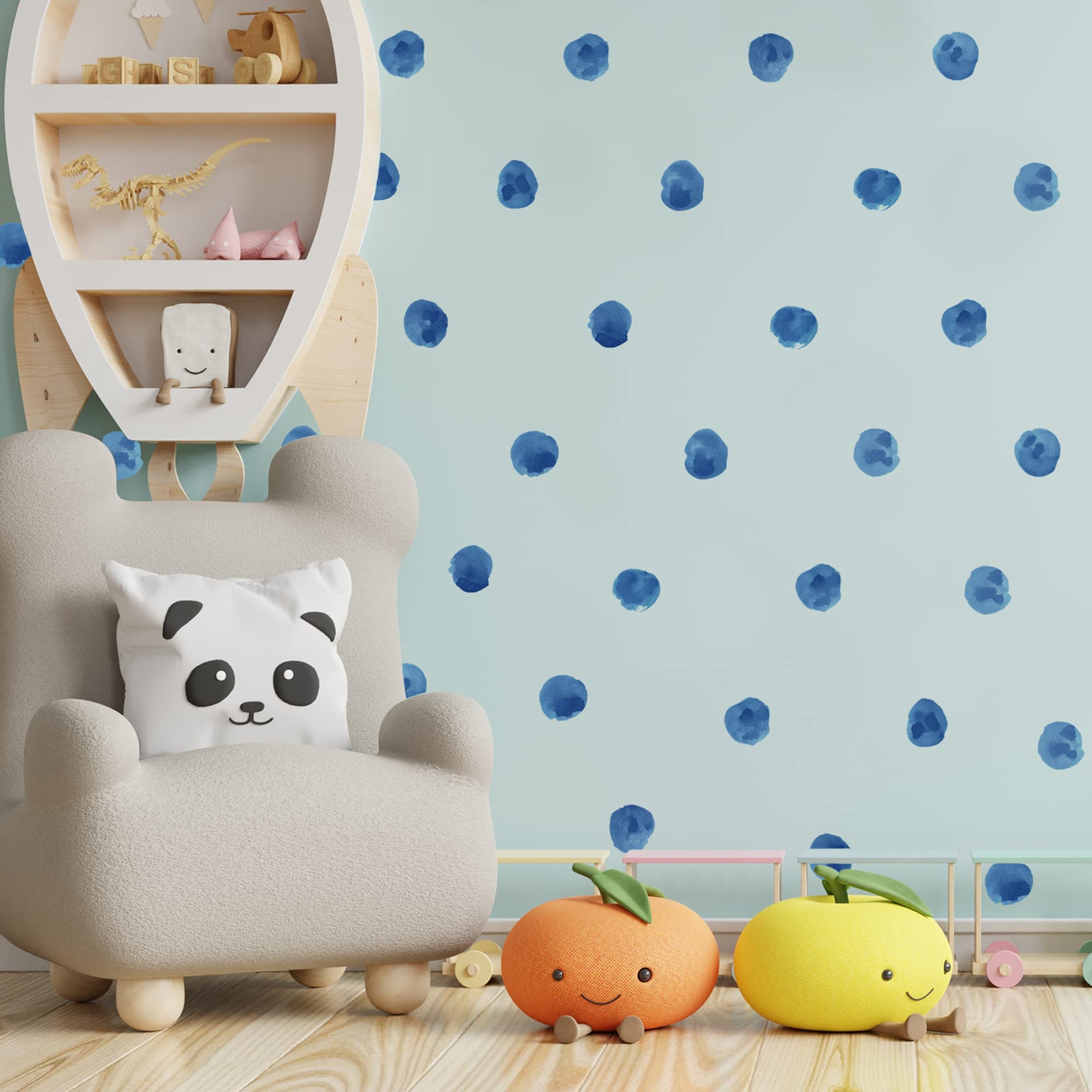 RoyoLam watercolor dots close-up reveals rich colors and finish