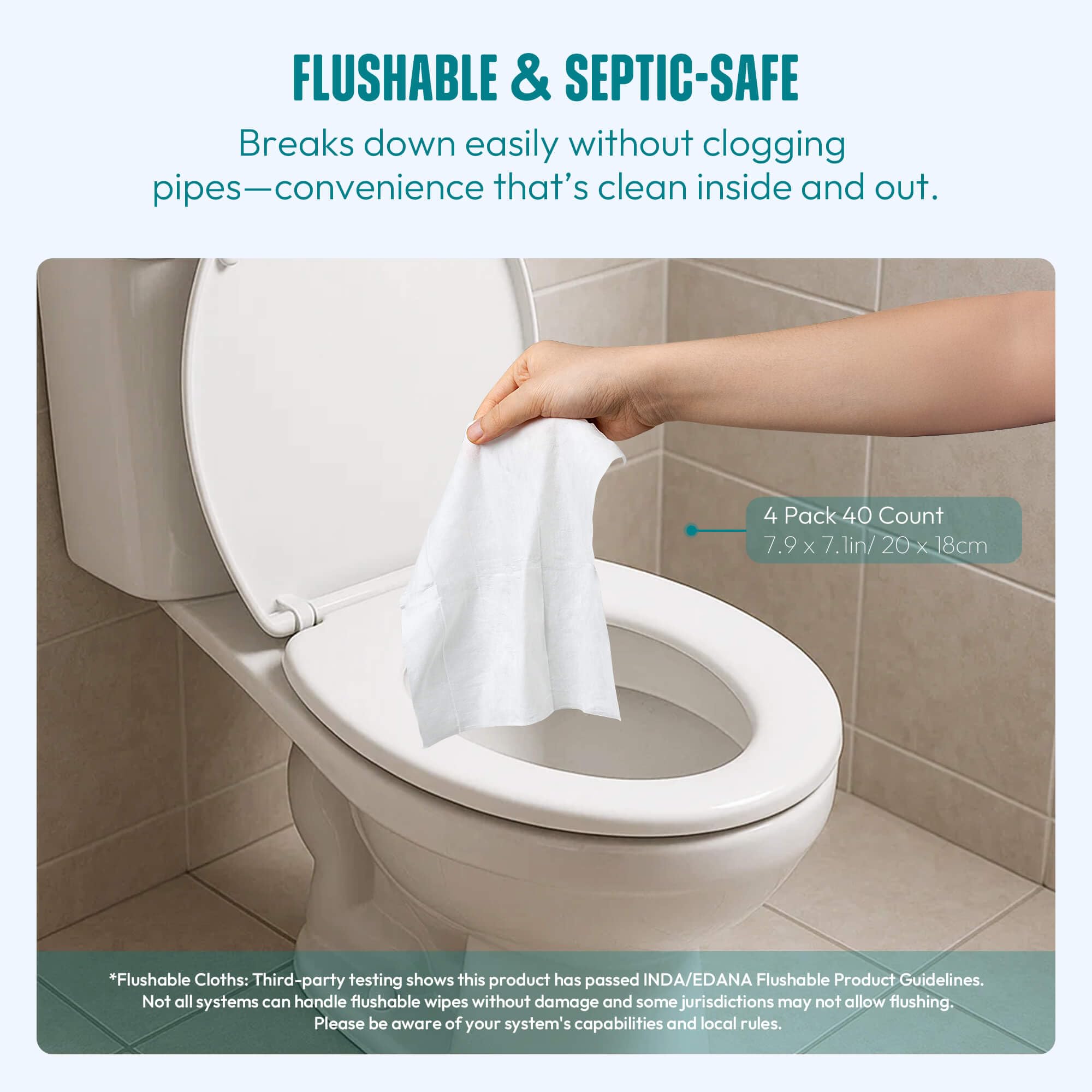 RPE Life fragrance-free wipe close-up showing soft texture