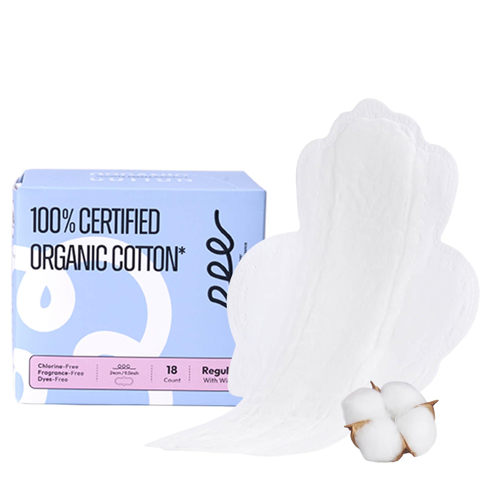 RPE Life organic cotton top sheet pad for gentle daily protection.