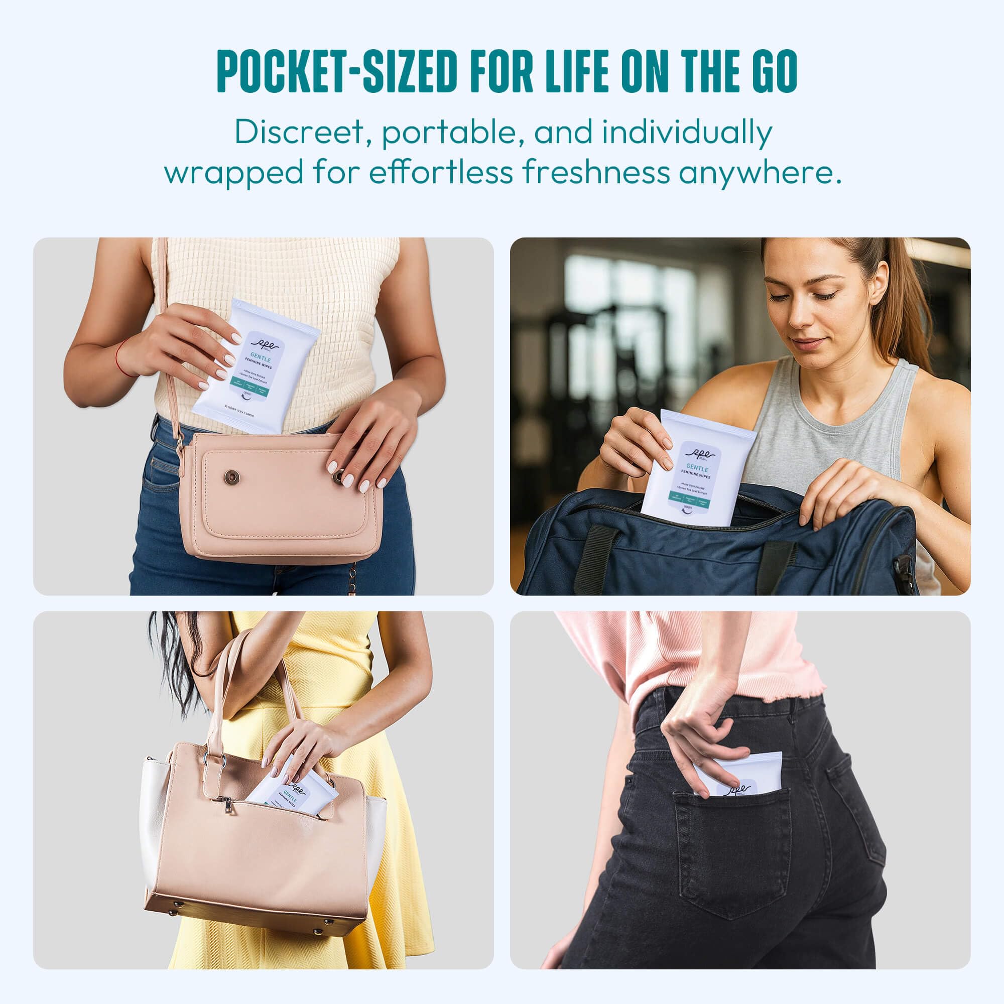 RPE Life travel-ready kit showing compact hygiene solution
