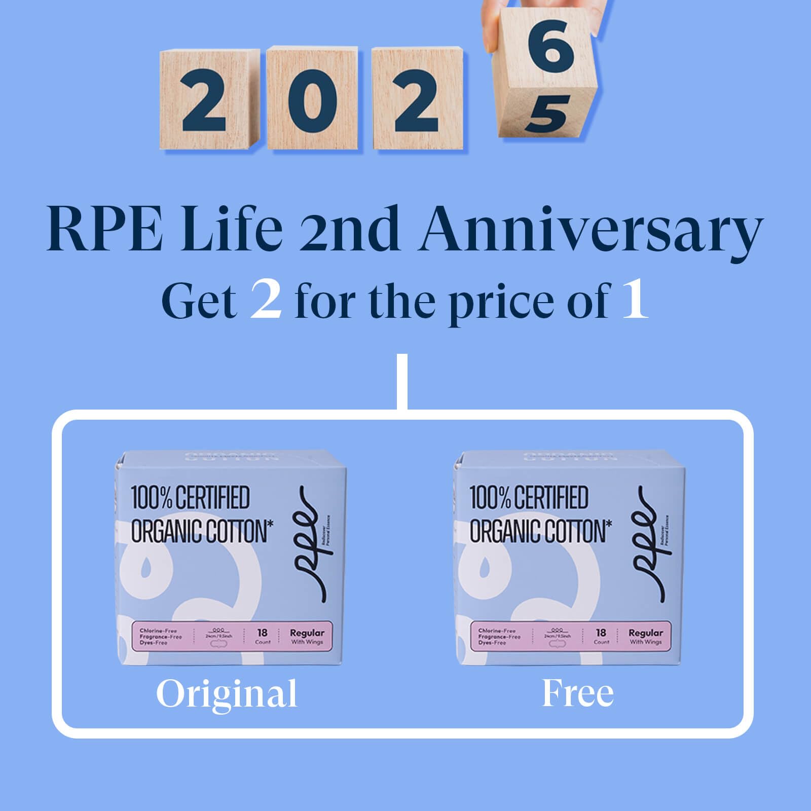 RPE Life ultra-thin absorbent pad offers discreet comfort.