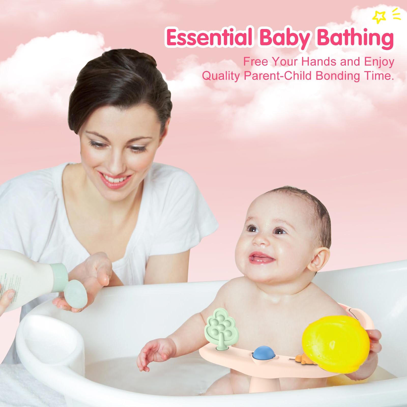 RPTGH ergonomic backrest supports comfortable sitting during baths.