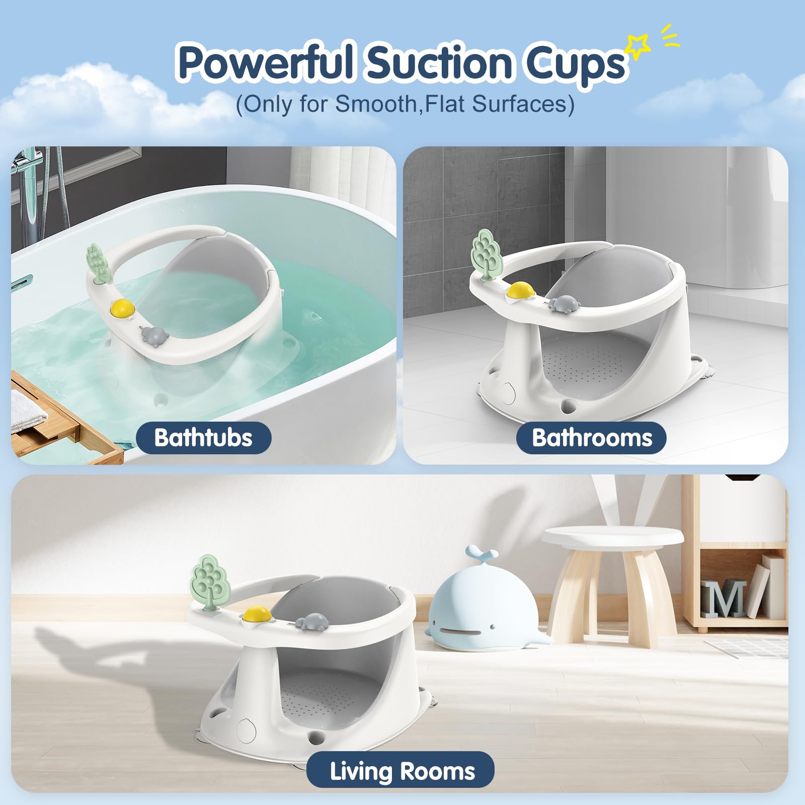 RPTGH easy-clean material simplifies maintenance after bath time