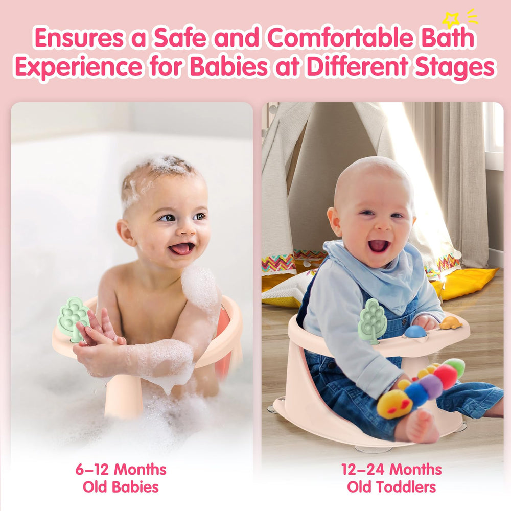 RPTGH soft non-slip cushion adds gentle comfort for little bathers.