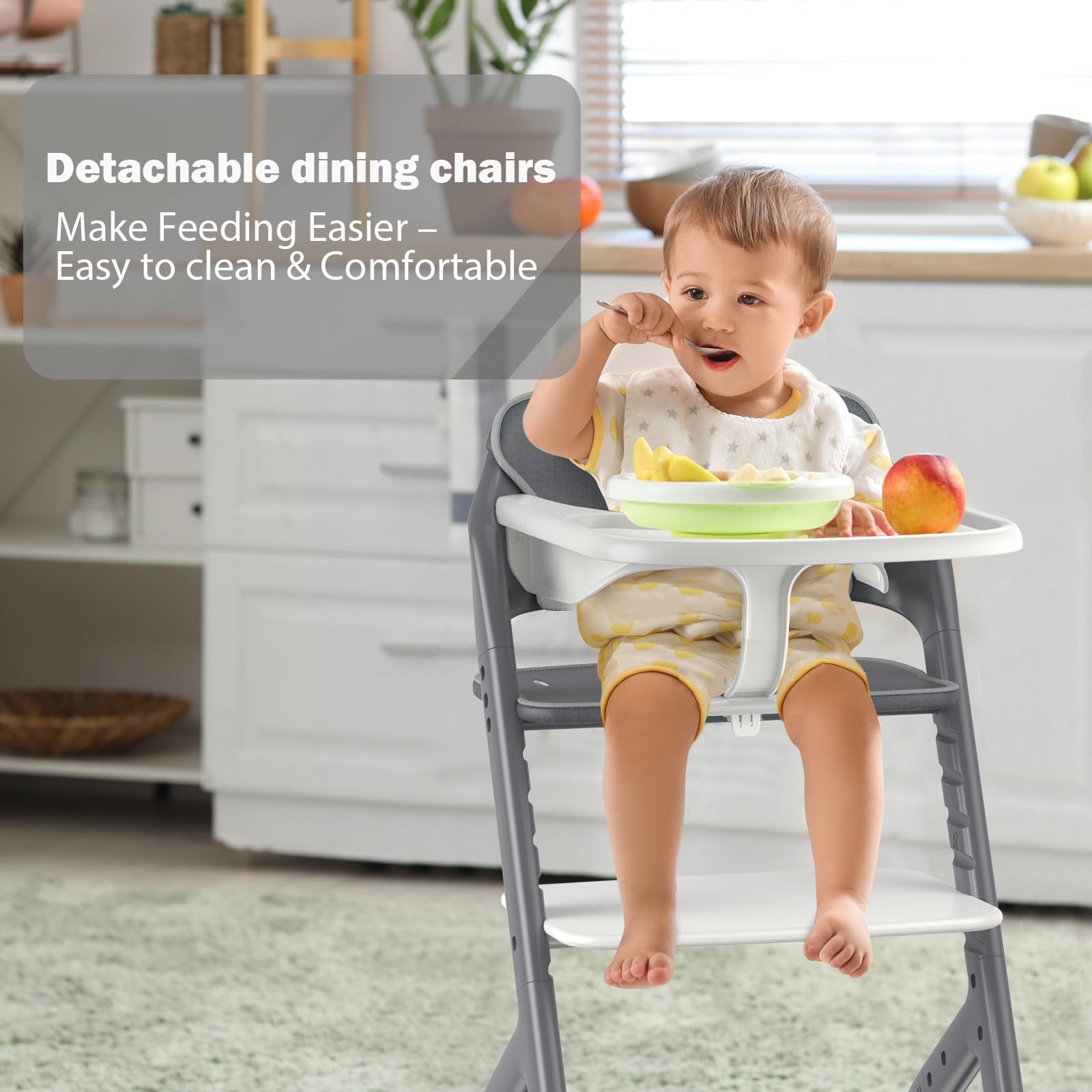 RPTGH detachable tray simplifies meal prep and quick cleanup